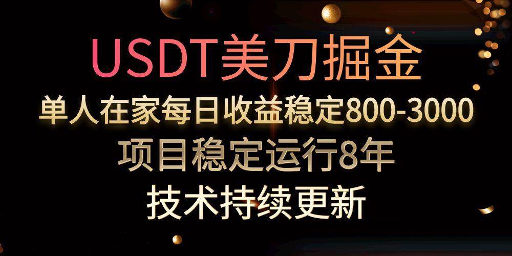 （15527期）USDT美刀掘金，单人每日收益800-3000，稳定运行8年-鲲鹏云网创