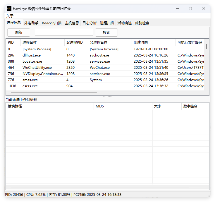 HawkEye综合应急响应v3.0绿色版-鲲鹏云网创