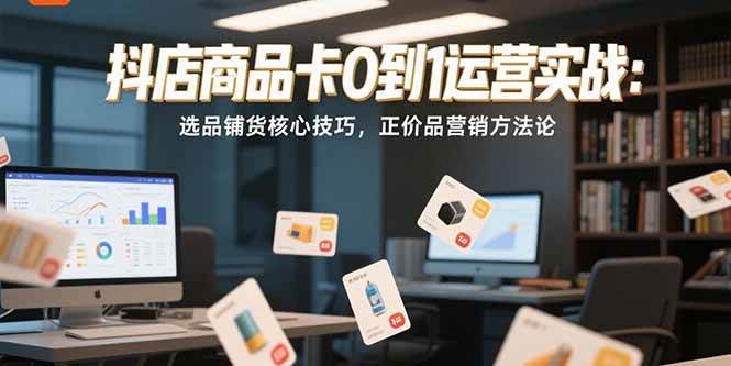 （15329期）抖店商品卡0到1运营实战：选品铺货核心技巧，正价品营销方法论-鲲鹏云网创