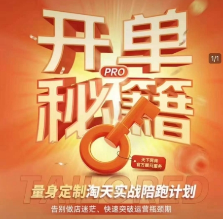 淘宝开单秘籍PRO，量身定制淘天实战陪跑计划，告别做店迷茫、快速突破运营瓶颈期（更新6月）-鲲鹏云网创