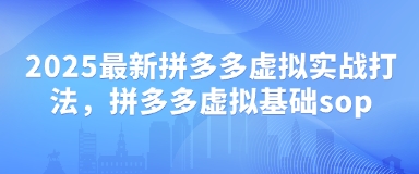 2025最新拼多多虚拟实战打法，拼多多虚拟基础sop-鲲鹏云网创