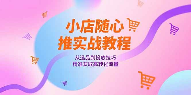 （15205期）小店随心推实战教程，从选品到投放技巧，精准获取高转化流量-鲲鹏云网创