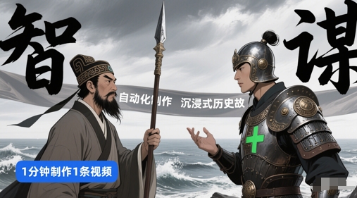 扣子工作流一键生成沉浸式历史故事，一天工作量，3分钟搞定-鲲鹏云网创