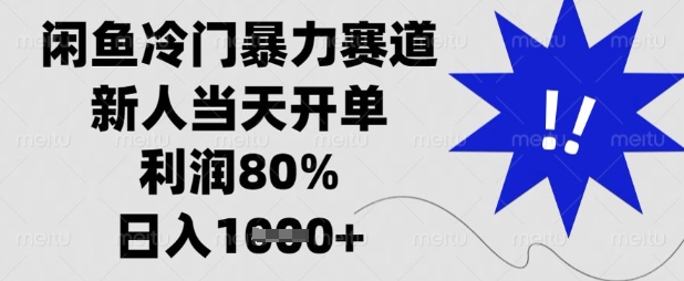 闲鱼冷门暴力赛道，新人当天开单，利润80%，日入数张【揭秘】-鲲鹏云网创