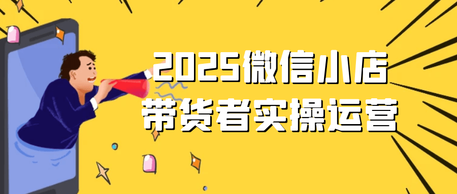 2025微信小店带货者实操运营-鲲鹏云网创