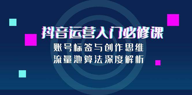 （15149期）抖音运营入门必修课，账号标签与创作思维，流量池算法深度解析-鲲鹏云网创
