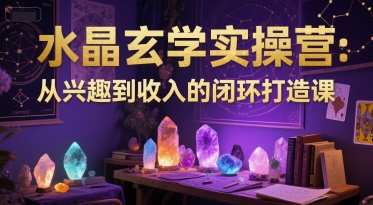 水晶玄学实操营：从兴趣到收入的闭环打造课-鲲鹏云网创