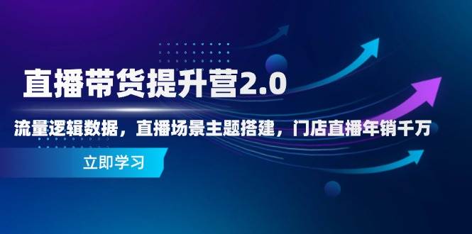 （14694期）直播带货提升营2.0：流量逻辑数据，直播场景主题搭建，门店直播年销千万-鲲鹏云网创