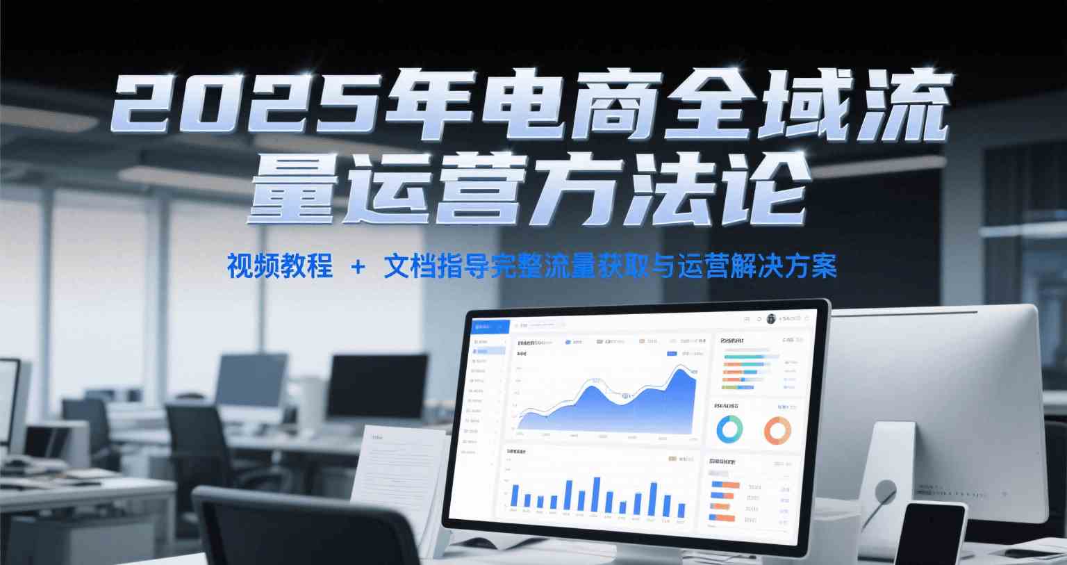 2025年电商全域流量运营方法论，视频教程+文档指导完整流量获取与运营解决方案-鲲鹏云网创