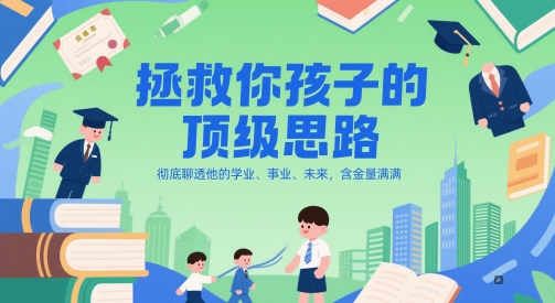 付费文章：拯救你孩子的顶级思路，彻底聊透他的学业、事业、未来，含金量满满-鲲鹏云网创