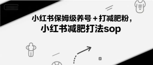 小红书保姆级养号+打减肥粉，小红书减肥打法sop-鲲鹏云网创