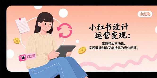 （15636期）小红书设计运营变现：掌握核心方法论，实现既能创作又能接单的商业闭环-鲲鹏云网创