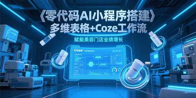 （15239期）零代码AI小程序搭建，多维表格+Coze工作流，赋能美容门店业绩增长-鲲鹏云网创