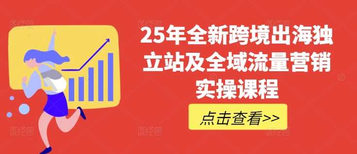 25年全新跨境出海独立站及全域流量营销实操课程，跨境电商独立站TIKTOK全域营销普货特货玩法大全-鲲鹏云网创