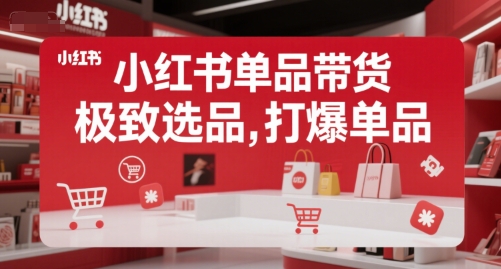 小红书单品带货，极致选品，打爆单品（更新）-鲲鹏云网创