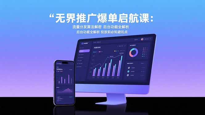 （15567期）无界推广爆单启航课：流量分发算法解密 后台功能全解析 投放前必知避坑点-鲲鹏云网创