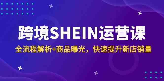 跨境SHEIN运营课，全流程解析+商品曝光，快速提升新店销量-鲲鹏云网创