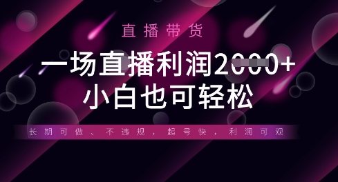 半无人直播带货，一场利润数张，适合所有平台玩法，小白也可轻松-鲲鹏云网创