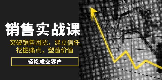 （14297期）销售实战课，突破销售困扰，建立信任，挖掘痛点，塑造价值，轻松成交客户-鲲鹏云网创
