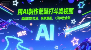 用AI制作荒诞打斗类视频，吸睛效果拉满，条条爆款，1分钟教会你-鲲鹏云网创
