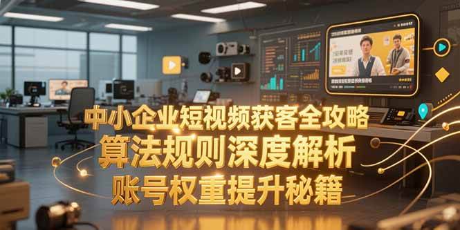 （15326期）中小企业短视频获客全攻略，算法规则深度解析，账号权重提升秘籍-鲲鹏云网创