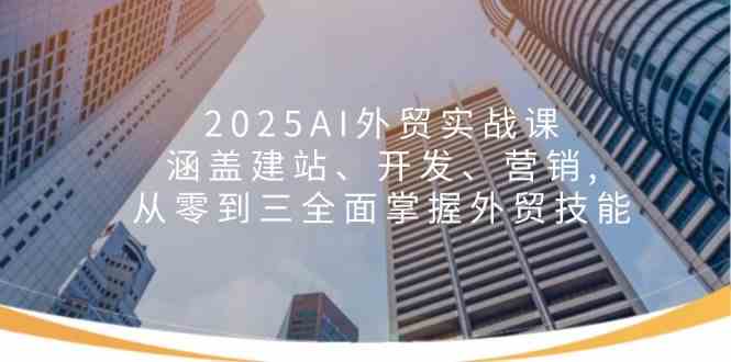 2025AI外贸实战课：涵盖建站、开发、营销, 从零到三全面掌握外贸技能-鲲鹏云网创