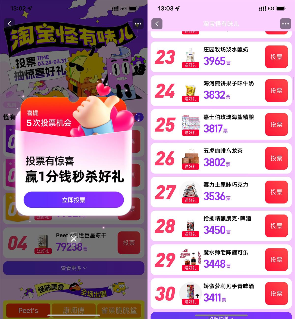 淘宝怪有味儿投票抽实物包邮-鲲鹏云网创