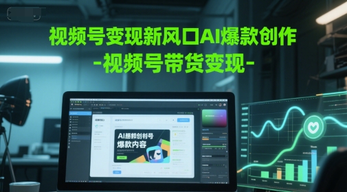 视频号变现新风口AI爆款创作-视频号带货变现-鲲鹏云网创