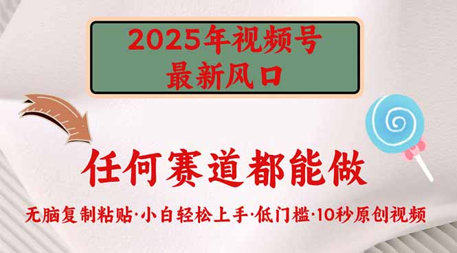 2025年视频号新风口，低门槛只需要无脑执行-鲲鹏云网创