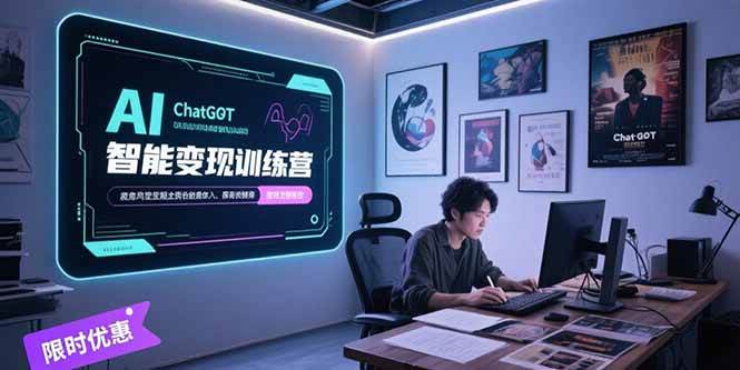 （15389期）AI智能变现训练营，ChatGPT写作变现，电影解说制作，图文带货方法论-鲲鹏云网创
