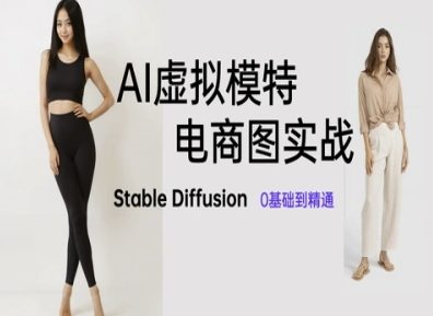 AI虚拟模特电商图实战，AI绘画Stable Diffusion 0基础到精通-鲲鹏云网创