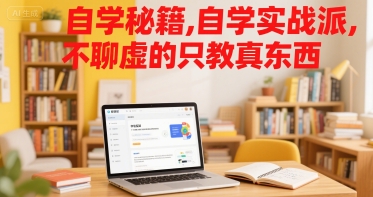 自学秘籍，自学实战派，不聊虚的只教真东西-鲲鹏云网创