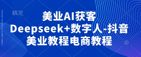 美业AI获客Deepseek+数字人-抖音美业教程电商教程-鲲鹏云网创