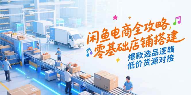 （15325期）闲鱼电商全攻略，零基础店铺搭建，爆款选品逻辑，低价货源对接-鲲鹏云网创