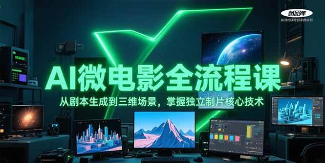 （15195期）AI微电影全流程课，从剧本生成到三维场景，掌握独立制片核心技术-鲲鹏云网创