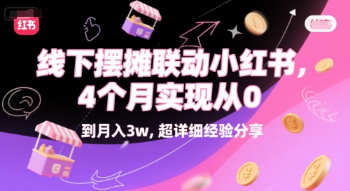 线下摆摊联动小红书，4 个月实现从 0 到月入3w，超详细经验分享-鲲鹏云网创