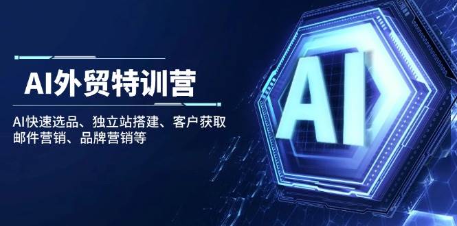 （14217期）AI外贸特训营：AI快速选品、独立站搭建、客户获取、邮件营销、品牌营销等-鲲鹏云网创