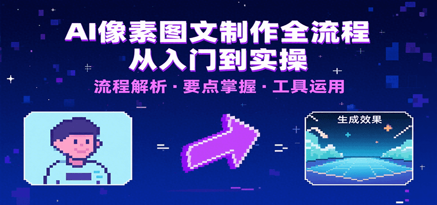 AI像素图文制作全流程：内容要点、文案选择及所用工具，助你快速入局-鲲鹏云网创