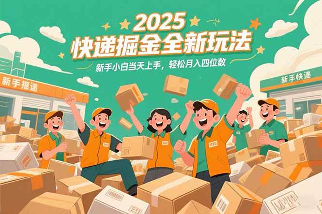 （15244期）2025快递掘金全新玩法，新手小白当天上手，轻松月入四位数！-鲲鹏云网创