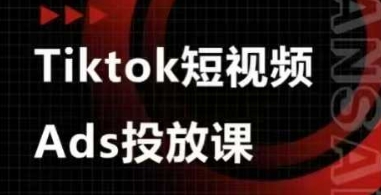 Ads视频投放课，tiktok短视频广告投放课-鲲鹏云网创