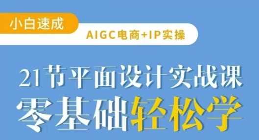 AIGC电商必备实操21节平面设计实战课，教你玩转AI-鲲鹏云网创