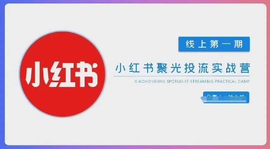小红书聚光陪跑第一期，教你从0到1玩转小红书聚光投流，搭建小红书付费投流团队，更快的见到效果-鲲鹏云网创