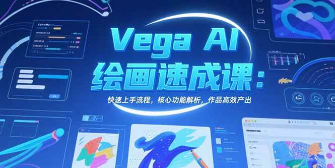 （15470期）Vega AI绘画速成课：快速上手流程，核心功能解析，作品高效产出-鲲鹏云网创