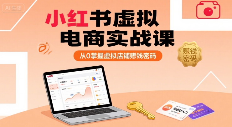 小红书虚拟电商实战课，从0掌握虚拟店铺賺钱密码-鲲鹏云网创