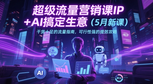 超级流量营销课IP+AI搞定生意（5月新课）干货十足的流量指南，可行性强的提效攻略-鲲鹏云网创