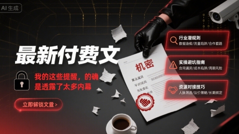 最新付费文：我的这些提醒，的确是透露了太多内幕-鲲鹏云网创