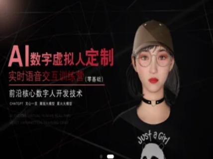 AI数字虚拟人定制，实时语音交互训练营（零基础），前沿核心数字人开发技术-鲲鹏云网创