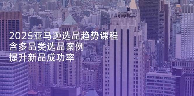 （14434期）2025亚马逊选品趋势课程，含多品类选品案例，提升新品成功率-鲲鹏云网创