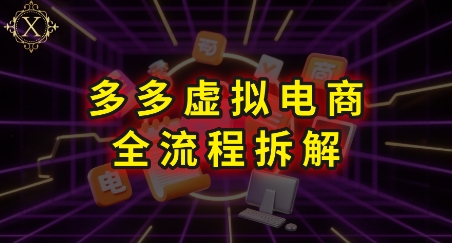 拼多多虚拟电商全流程拆解，深度学习每一个环节，看完即可上手实操-鲲鹏云网创