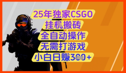 25年独家CSGO挂G搬砖，全自动操作，无需打游戏，小白日入3张+【揭秘】-鲲鹏云网创